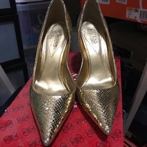 Guess Gold Sequin Heels